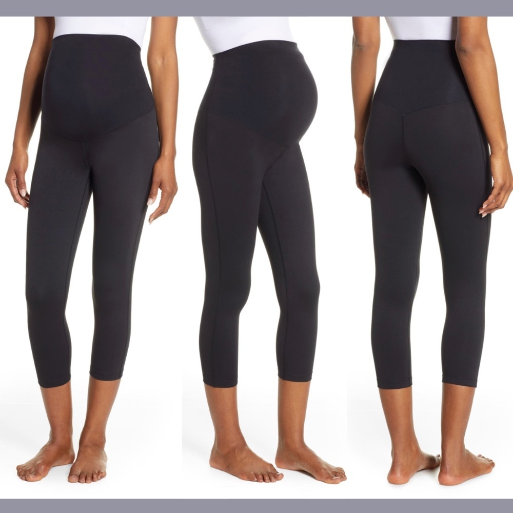 NWT Zella [ XS ] Live In Maternity Crop‎ Leggings in Black